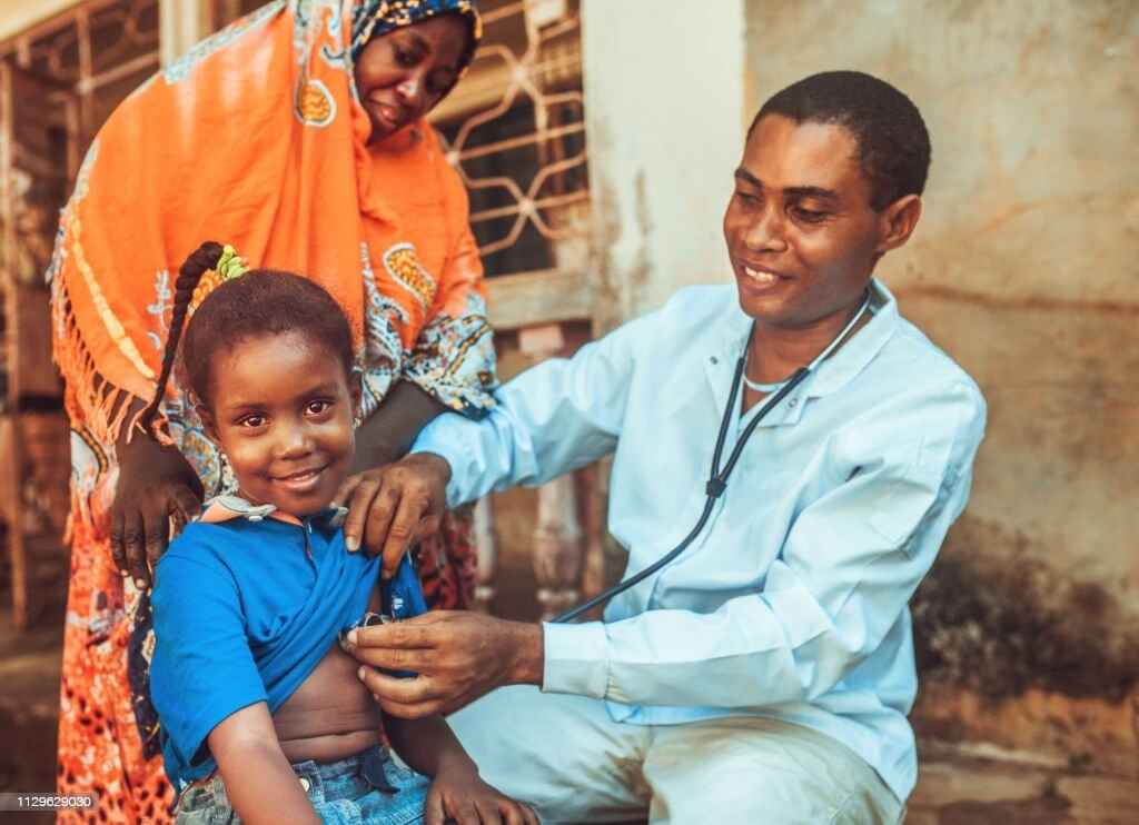 orphanage girl being vaccinated
